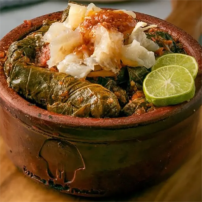 طاجن ورق عنب بالكوارع